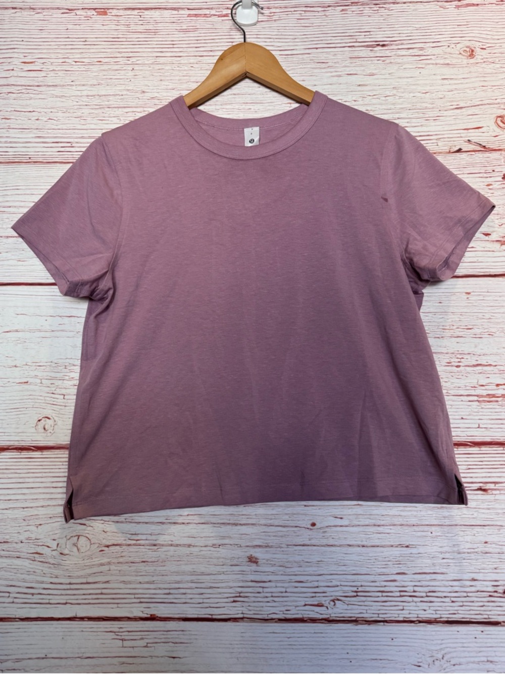 Lululemon Classic-Fit Cotton-Blend T-Shirt in Rose Blush Sz 6 - Picture 4 of 11
